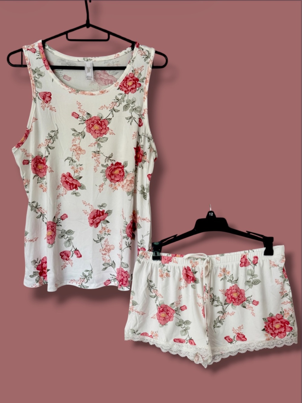 Flora By Flora Nikrooz Floral Shortie Set 2 Piece Set Retails $52